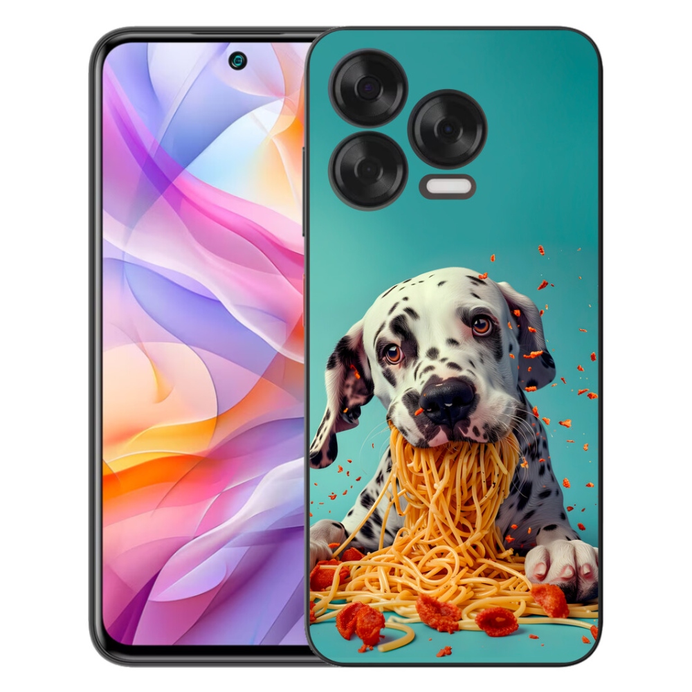 Gélový kryt mmCase na ZTE Blade V70 Vita - dalmatín a špagety