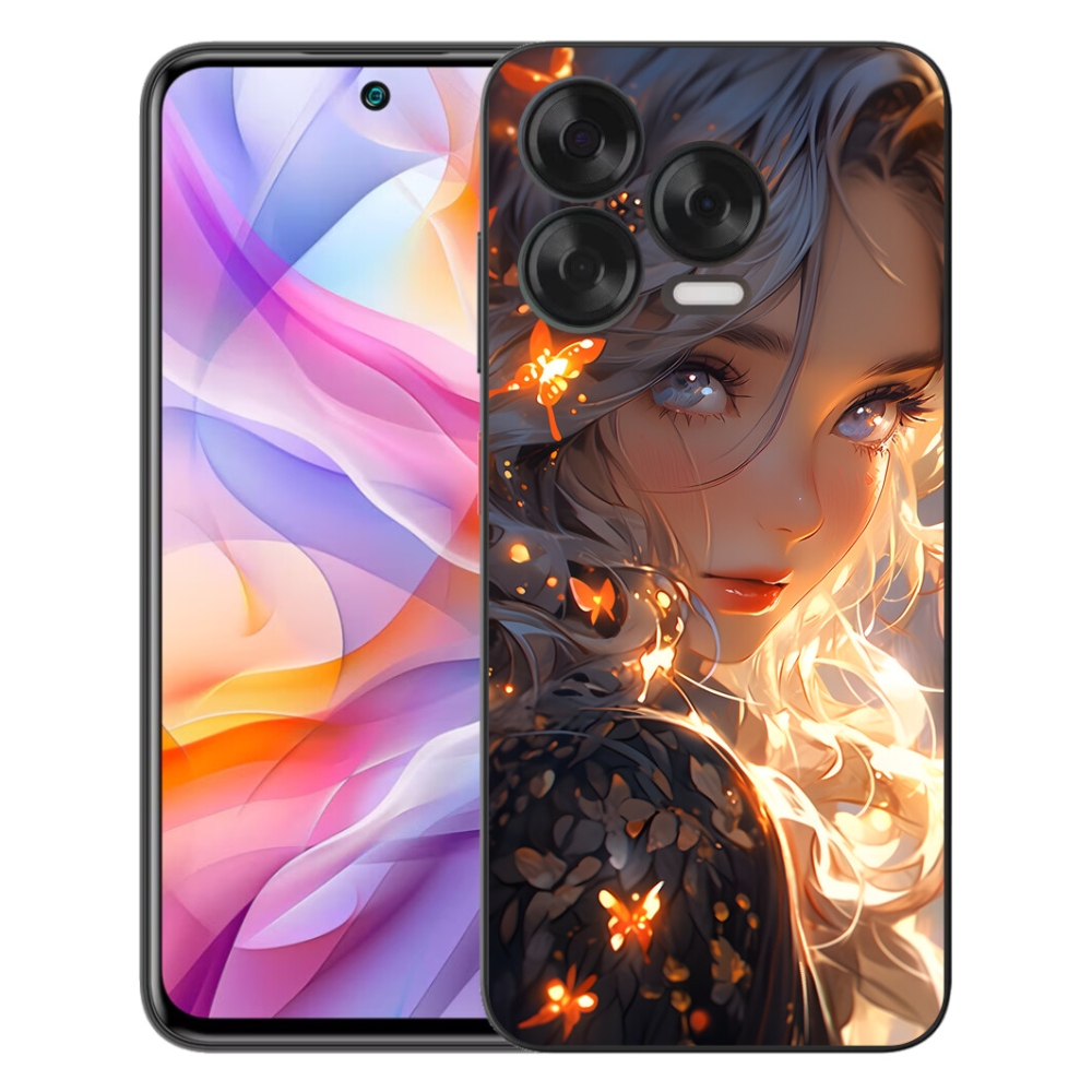 Gélový kryt mmCase na ZTE Blade V70 Vita - dievča a motýle