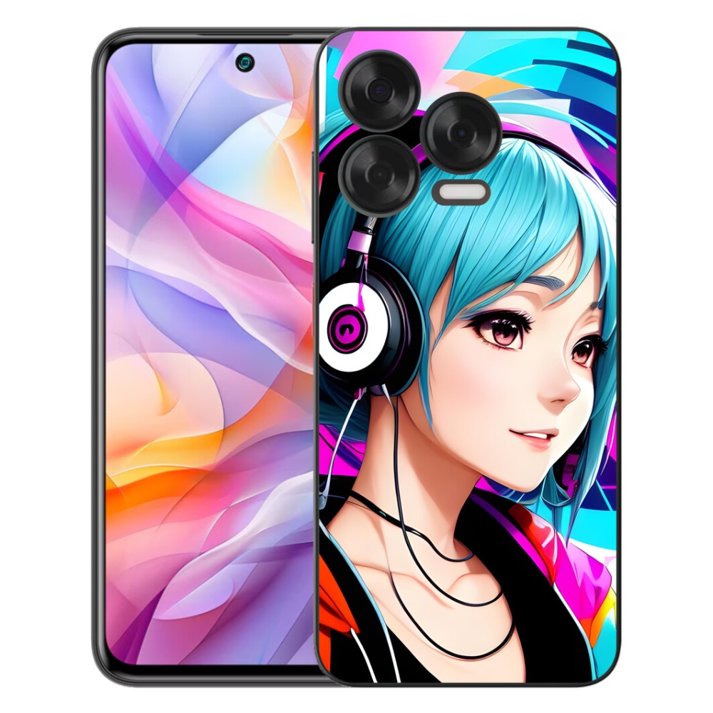 Gélový kryt mmCase na ZTE Blade V70 Vita - dievča so slúchadlami
