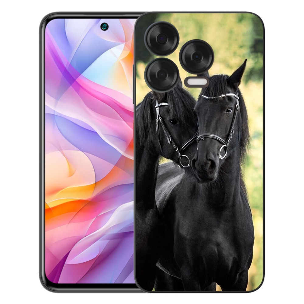 Gélový kryt mmCase na ZTE Blade V70 Vita - dva čierne kone