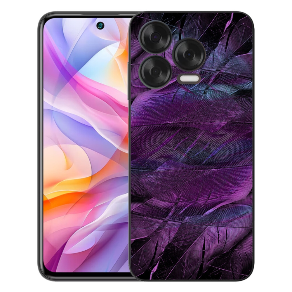 Gélový kryt mmCase na ZTE Blade V70 Vita - fialové pierka