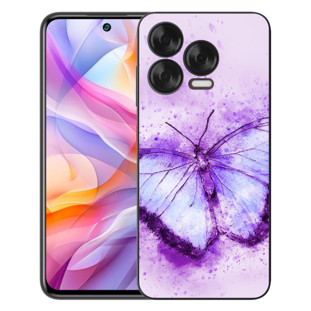 Gélový kryt mmCase na ZTE Blade V70 Vita - fialový motýľ