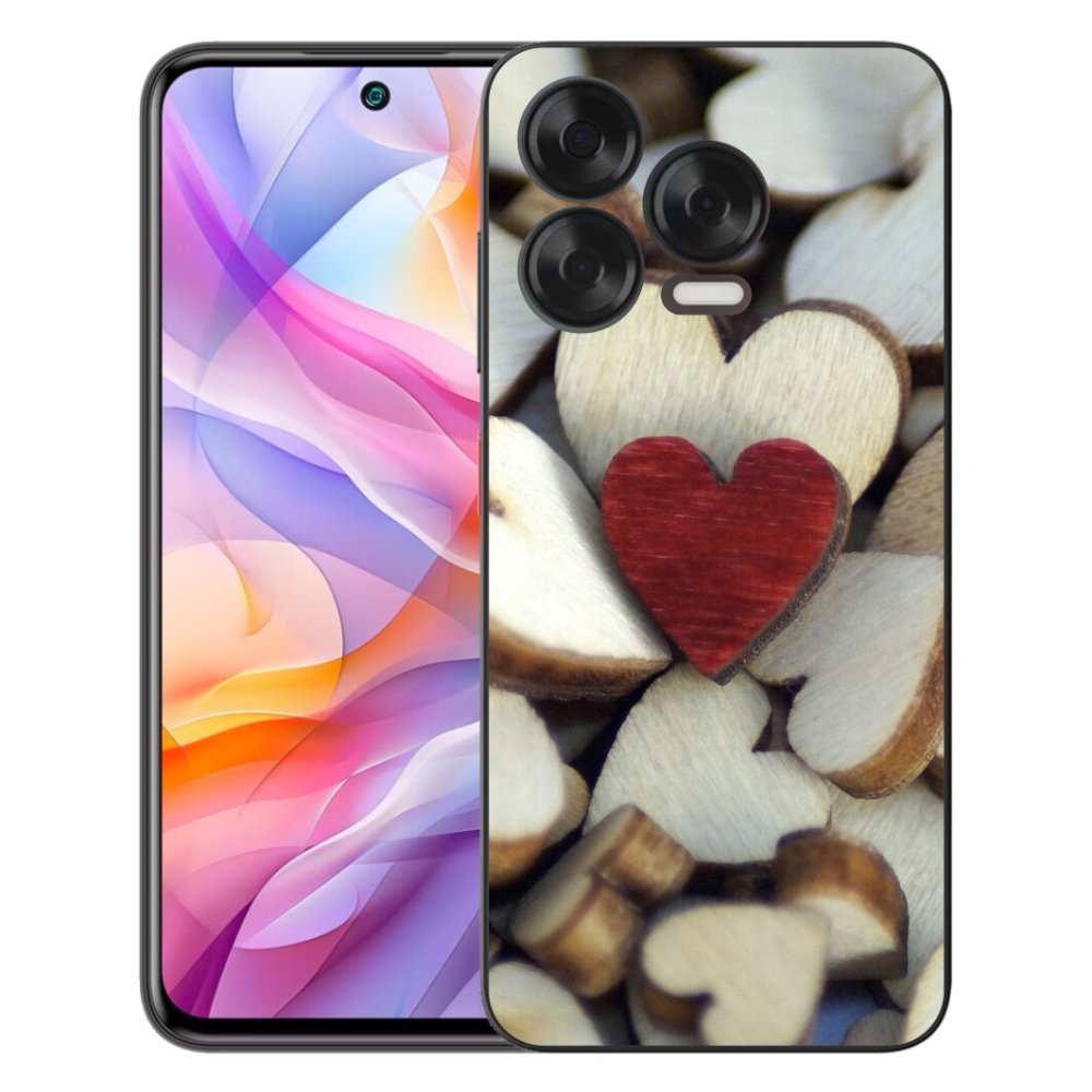Gélový kryt mmCase na ZTE Blade V70 Vita - gravírované červené srdce