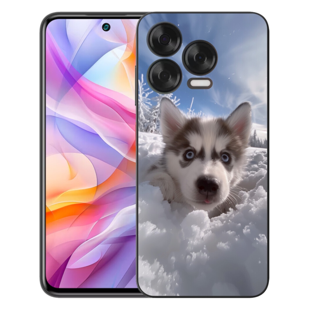 Gélový kryt mmCase na ZTE Blade V70 Vita - husky v snehu