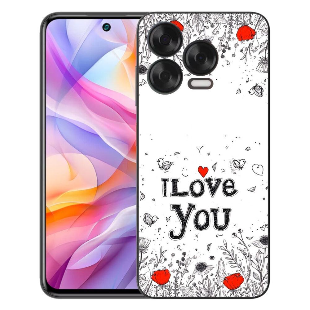 Gélový kryt mmCase na ZTE Blade V70 Vita - I love you biele pozadie