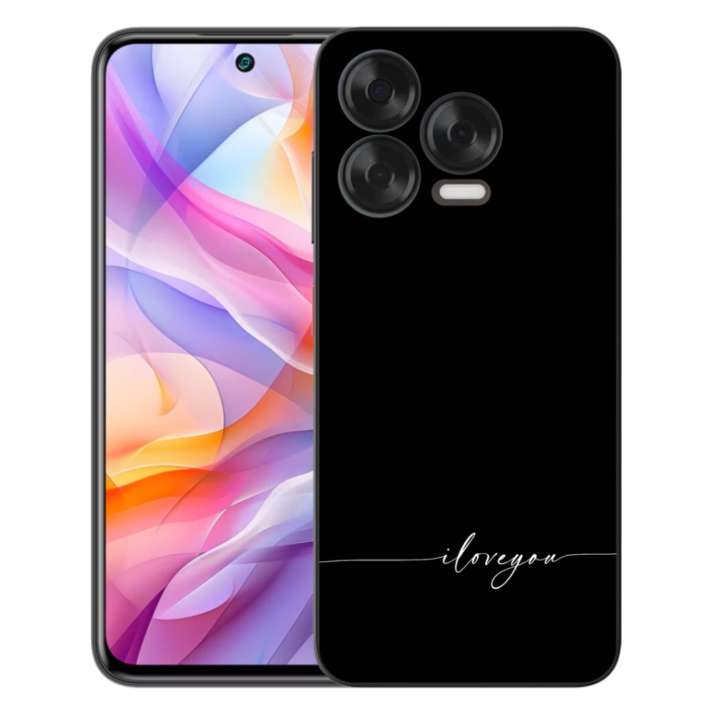 Gélový kryt mmCase na ZTE Blade V70 Vita - I love you čierne pozadie