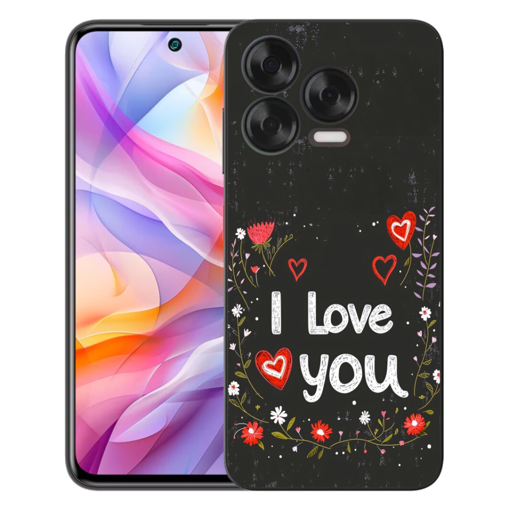 Gélový kryt mmCase na ZTE Blade V70 Vita - I love you čierne pozadie