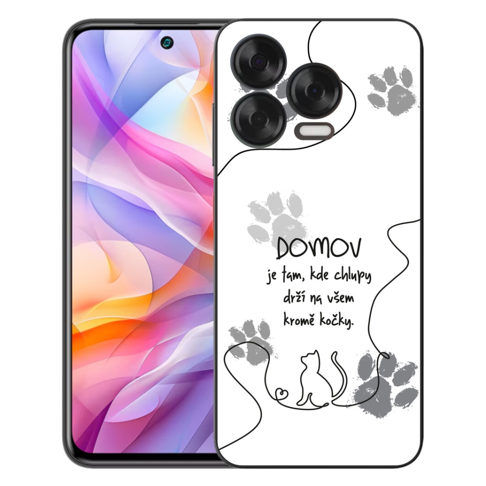 Gélový kryt mmCase na ZTE Blade V70 Vita - mačacie motív biele pozadie