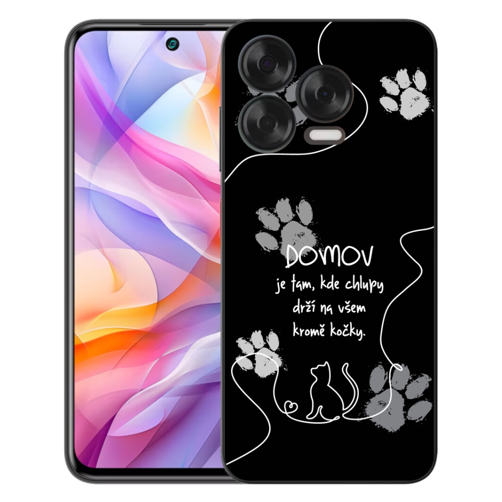Gélový kryt mmCase na ZTE Blade V70 Vita - mačacie motív čierne pozadie