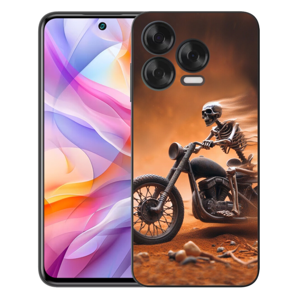 Gélový kryt mmCase na ZTE Blade V70 Vita - kostra na motorke