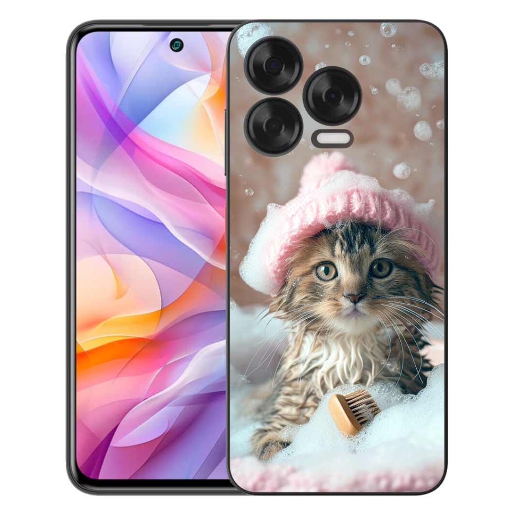 Gélový kryt mmCase na ZTE Blade V70 Vita - mačiatko a kúpeľ