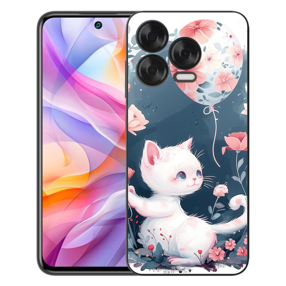 Gélový kryt mmCase na ZTE Blade V70 Vita - mačiatko s balónikom