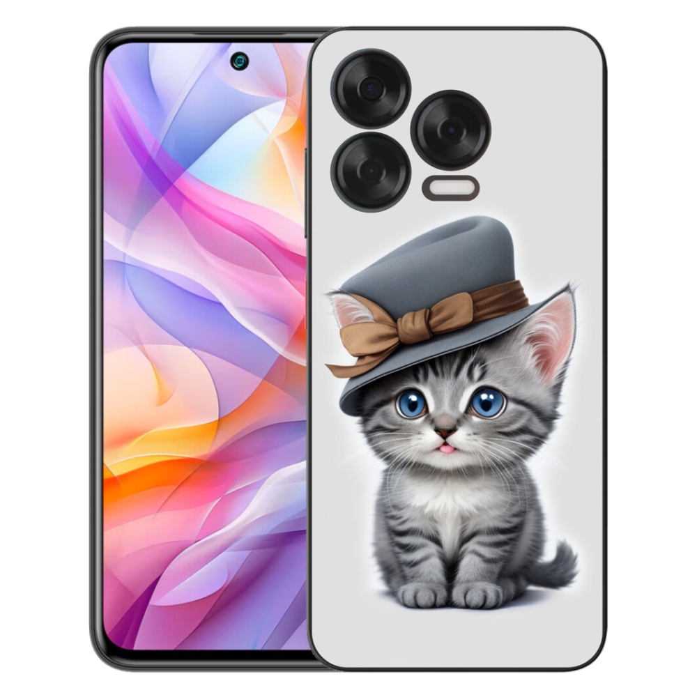 Gélový kryt mmCase na ZTE Blade V70 Vita - mačiatko s klobúkom