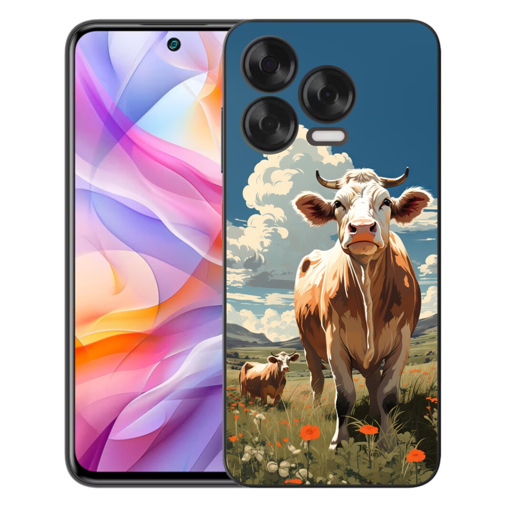 Gélový kryt mmCase na ZTE Blade V70 Vita - kravy na lúke