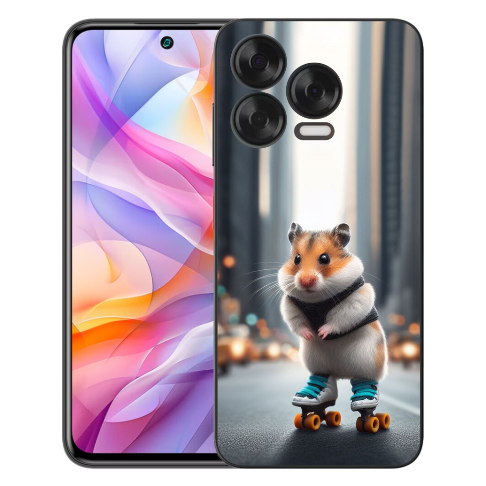 Gélový kryt mmCase na ZTE Blade V70 Vita - škrečok na korčuliach