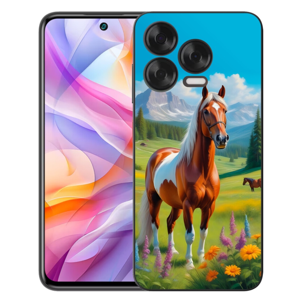 Gélový kryt mmCase na ZTE Blade V70 Vita - kôň na lúke