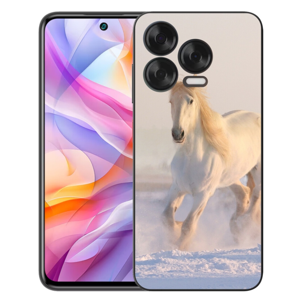 Gélový kryt mmCase na ZTE Blade V70 Vita - kôň v snehu