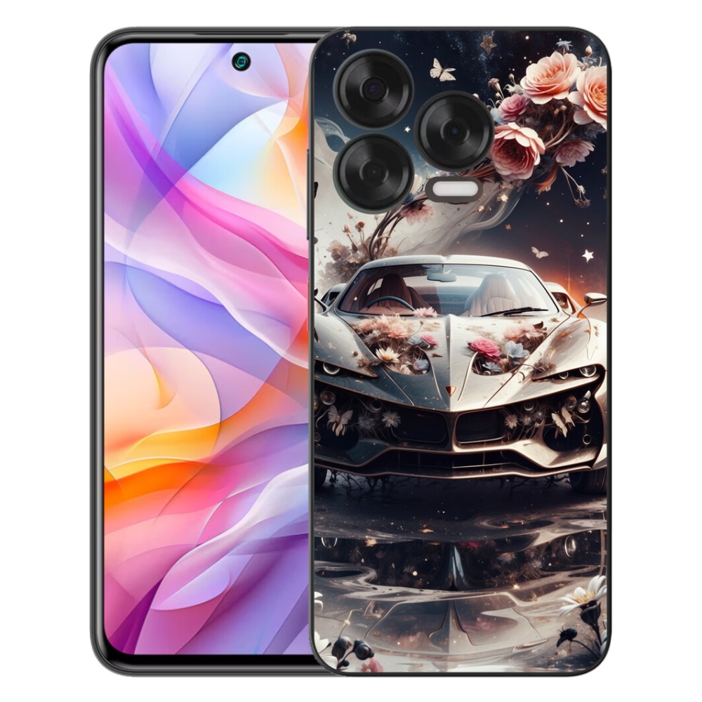 Gélový kryt mmCase na ZTE Blade V70 Vita - kvetinové športové vozidlo