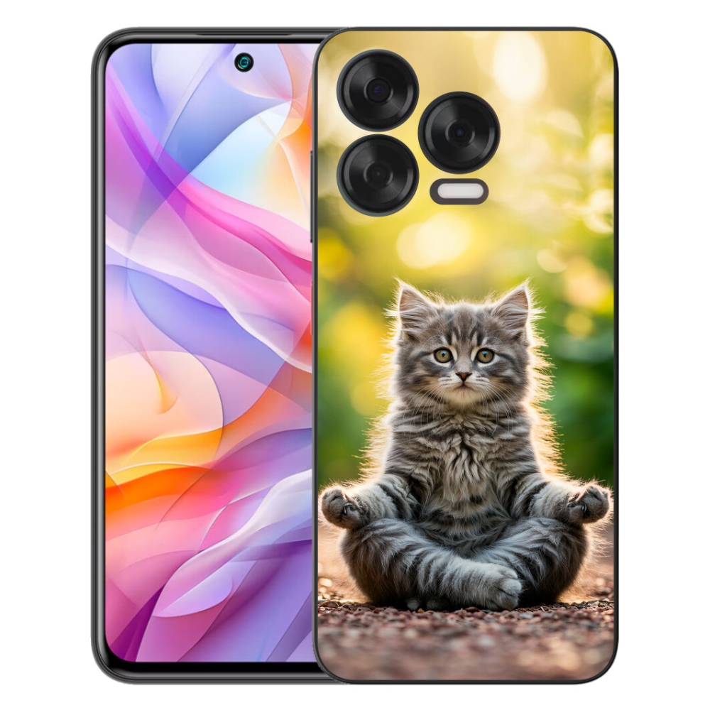 Gélový kryt mmCase na ZTE Blade V70 Vita - meditujúce mačiatko