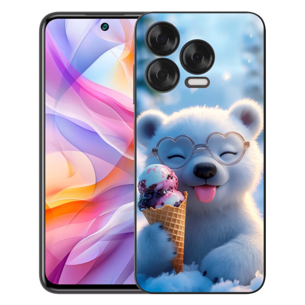 Gélový kryt mmCase na ZTE Blade V70 Vita - medvedík so zmrzlinou