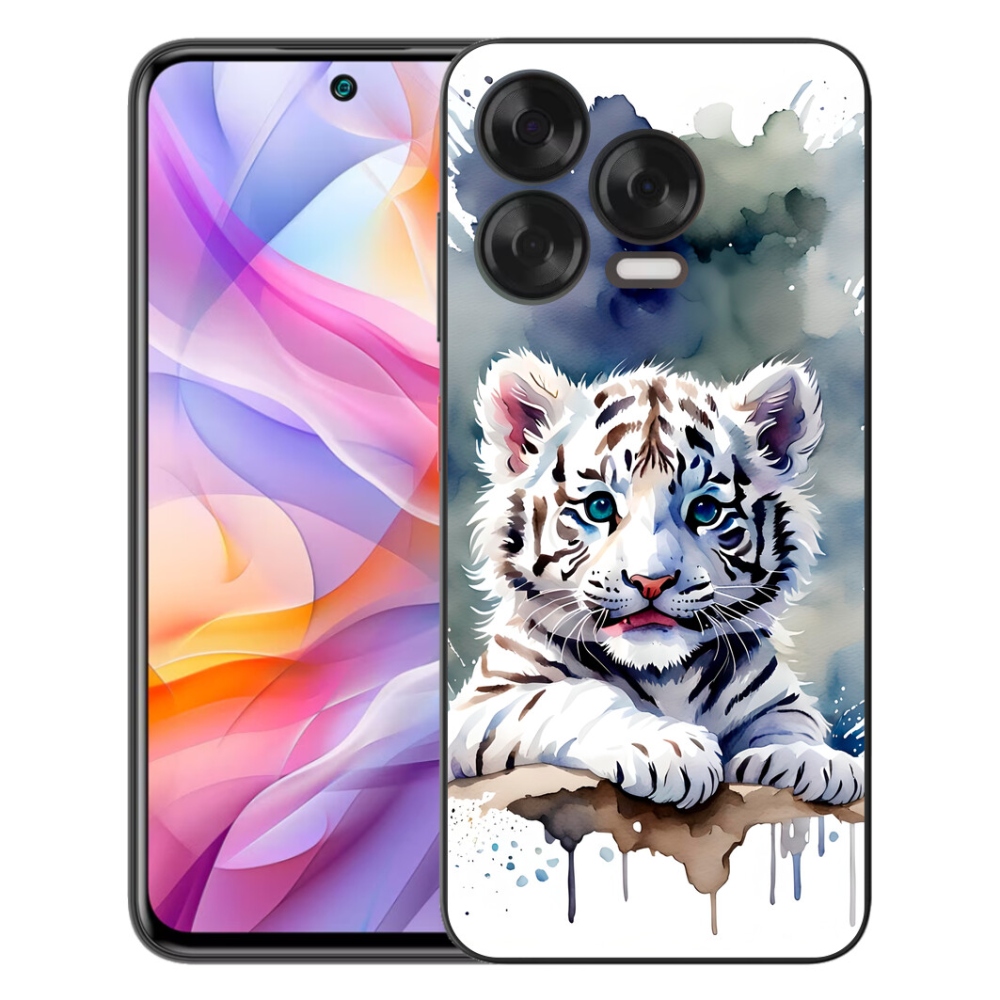 Gélový kryt mmCase na ZTE Blade V70 Vita - mláďa bieleho tigra