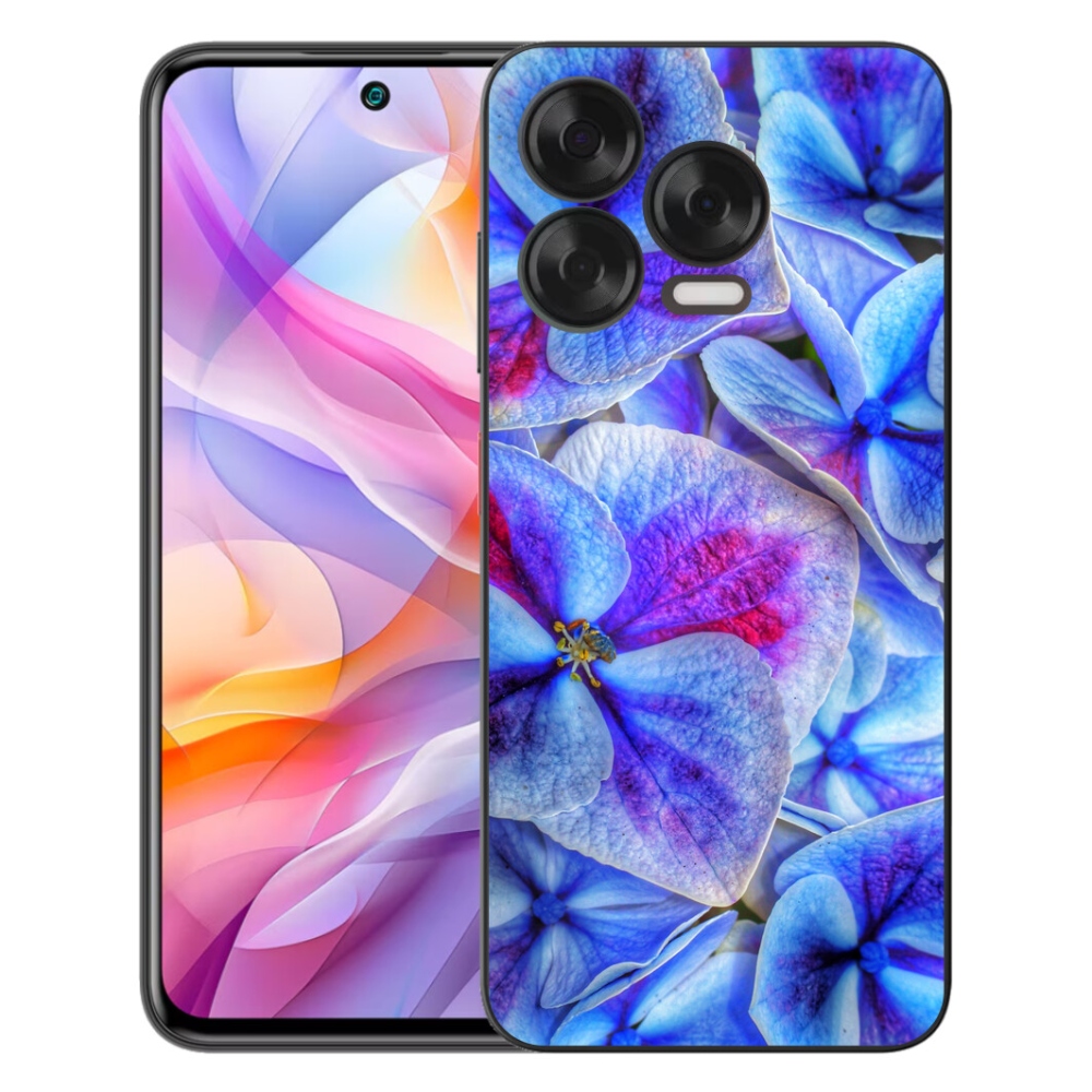 Gélový kryt mmCase na ZTE Blade V70 Vita - modré kvety 1