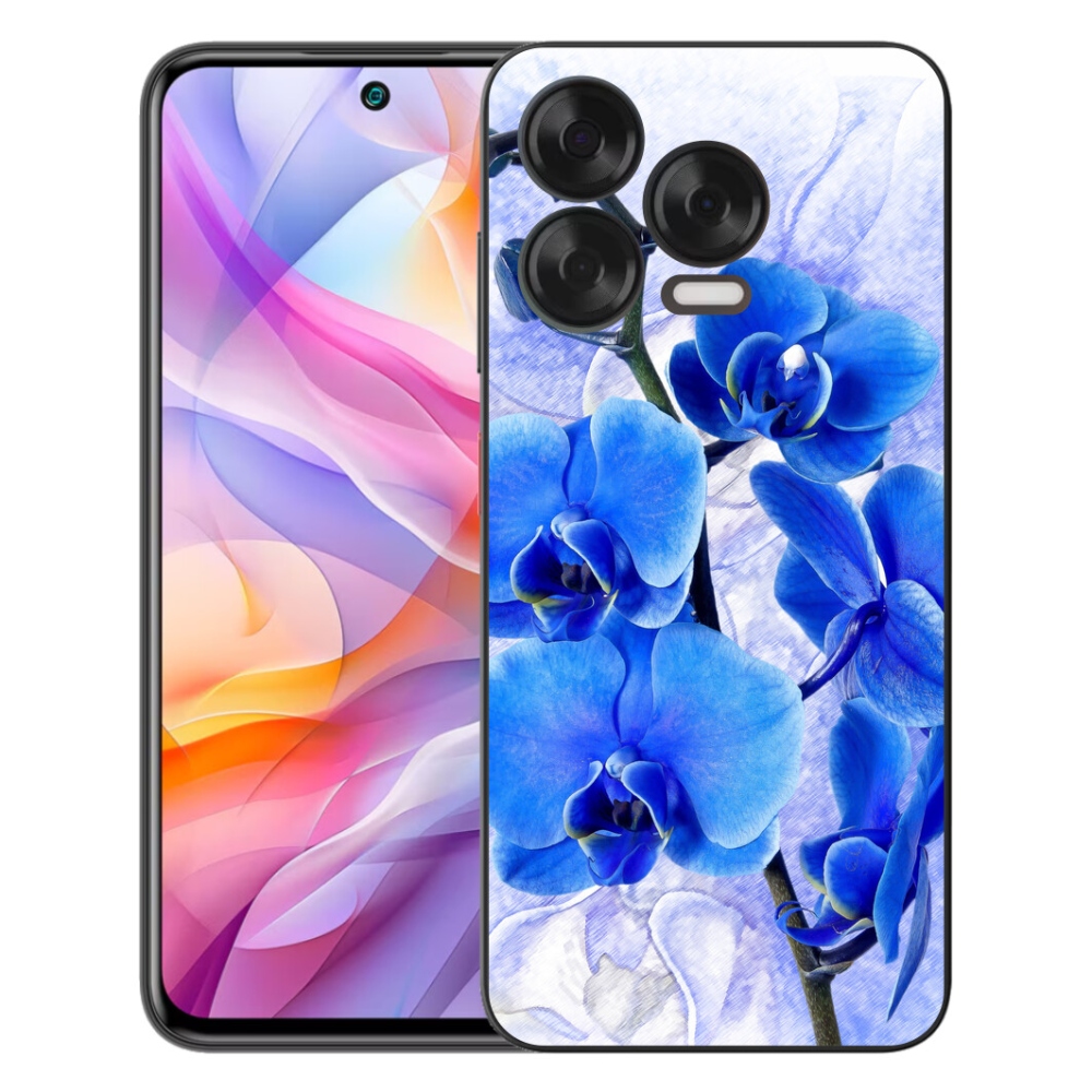 Gélový kryt mmCase na ZTE Blade V70 Vita - modré kvety
