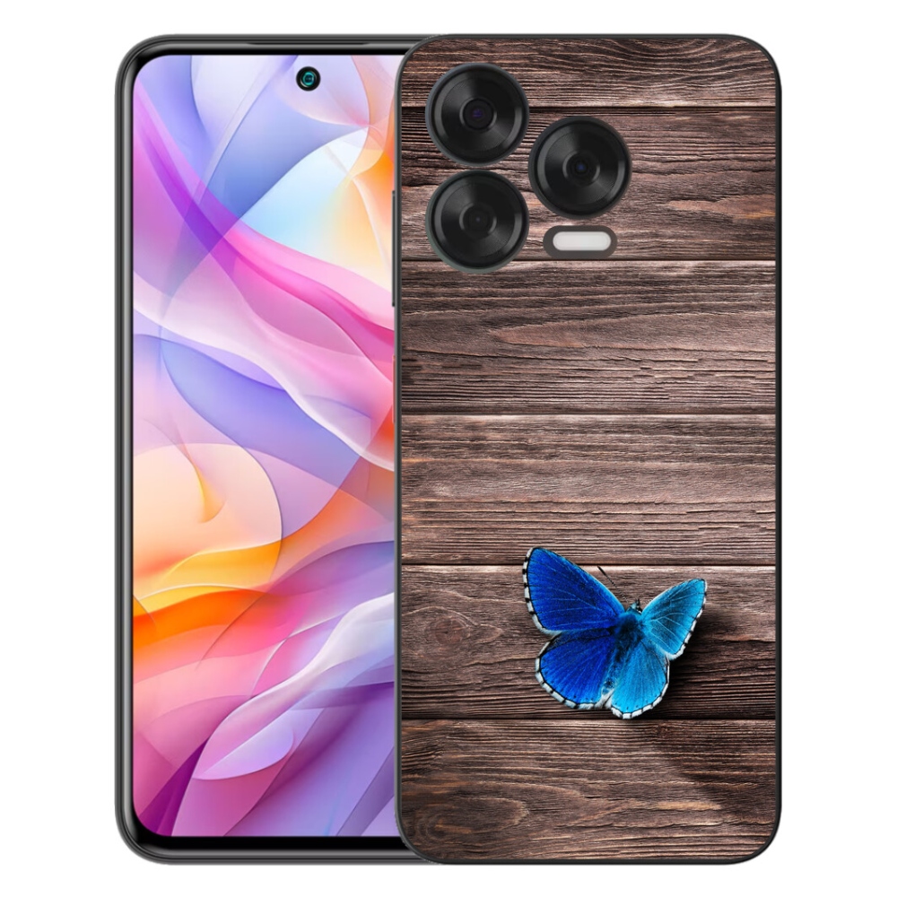 Gélový kryt mmCase na ZTE Blade V70 Vita - modrý motýľ 1
