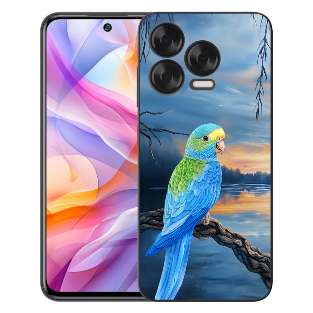 Gélový kryt mmCase na ZTE Blade V70 Vita - modrý papagáj