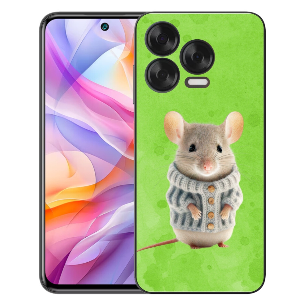 Gélový kryt mmCase na ZTE Blade V70 Vita - myška vo svetri