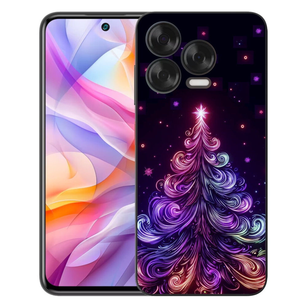 Gélový kryt mmCase na ZTE Blade V70 Vita - neónový vianočný stromček 1