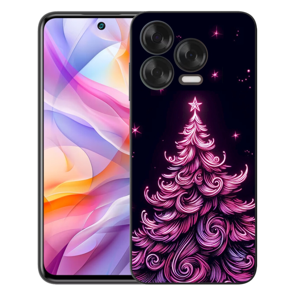 Gélový kryt mmCase na ZTE Blade V70 Vita - neónový vianočný stromček 2