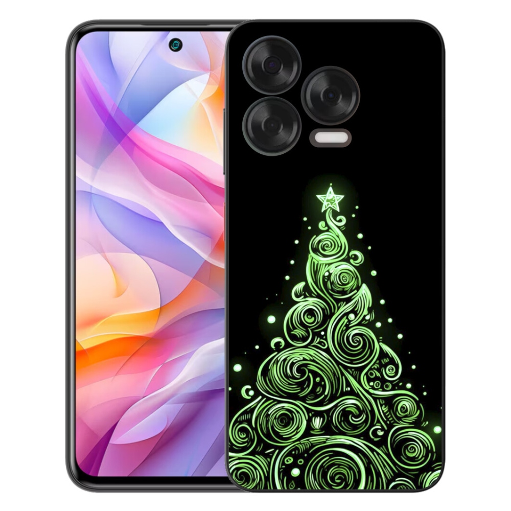 Gélový kryt mmCase na ZTE Blade V70 Vita - neónový vianočný stromček 3