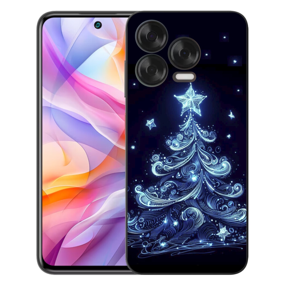 Gélový kryt mmCase na ZTE Blade V70 Vita - neónový vianočný stromček 4
