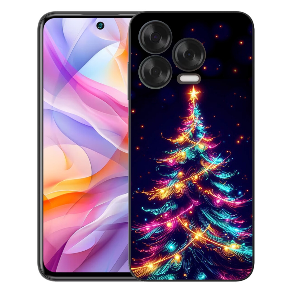 Gélový kryt mmCase na ZTE Blade V70 Vita - neónový vianočný stromček