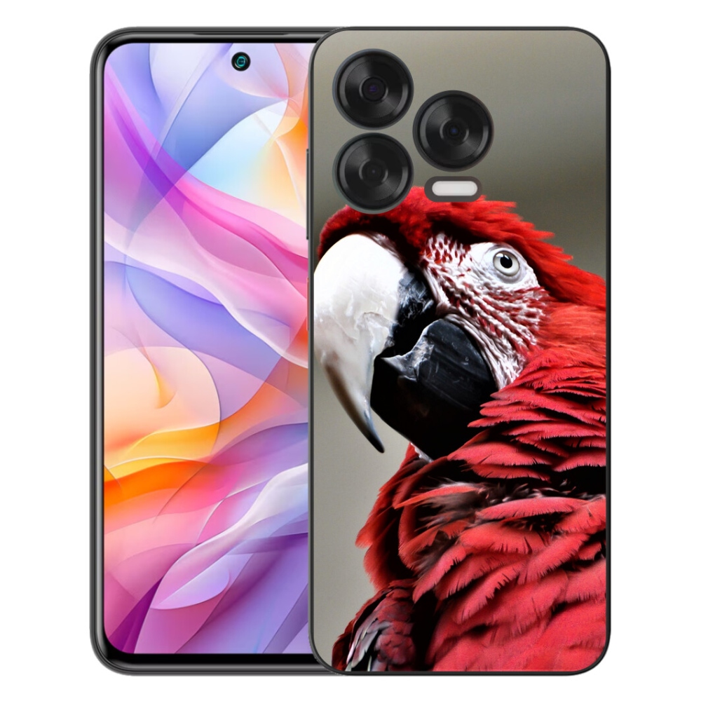 Gélový kryt mmCase na ZTE Blade V70 Vita - papagáj ara červený