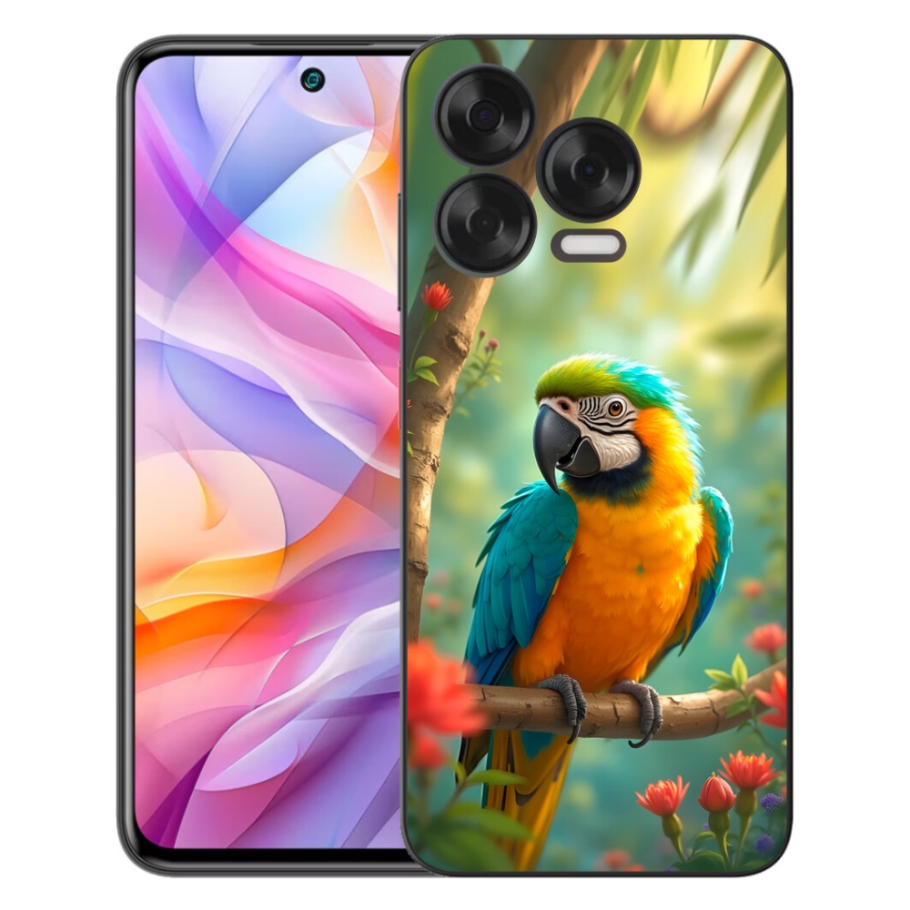 Gélový kryt mmCase na ZTE Blade V70 Vita - papagáj ara modrožltá