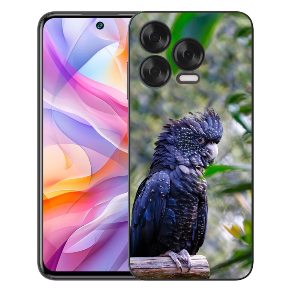 Gélový kryt mmCase na ZTE Blade V70 Vita - papagáj kakadu čierny