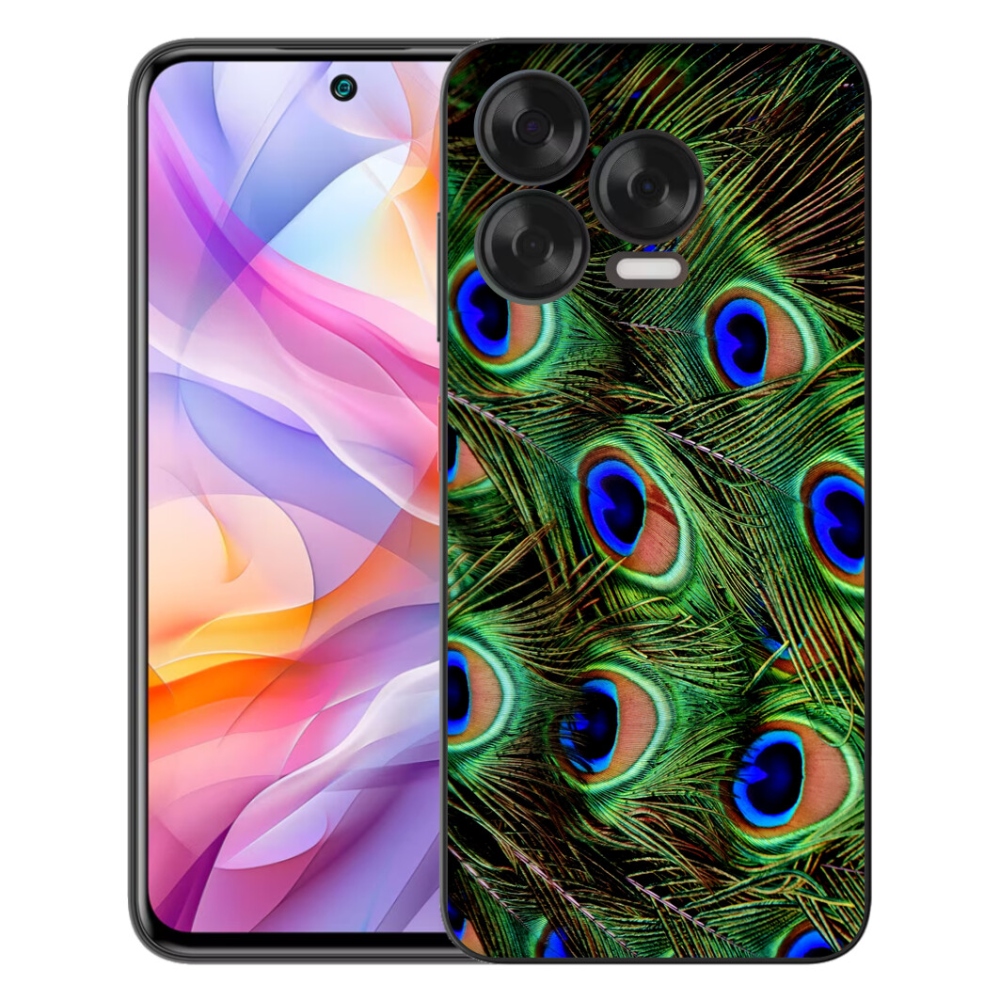 Gélový kryt mmCase na ZTE Blade V70 Vita - pávie perie