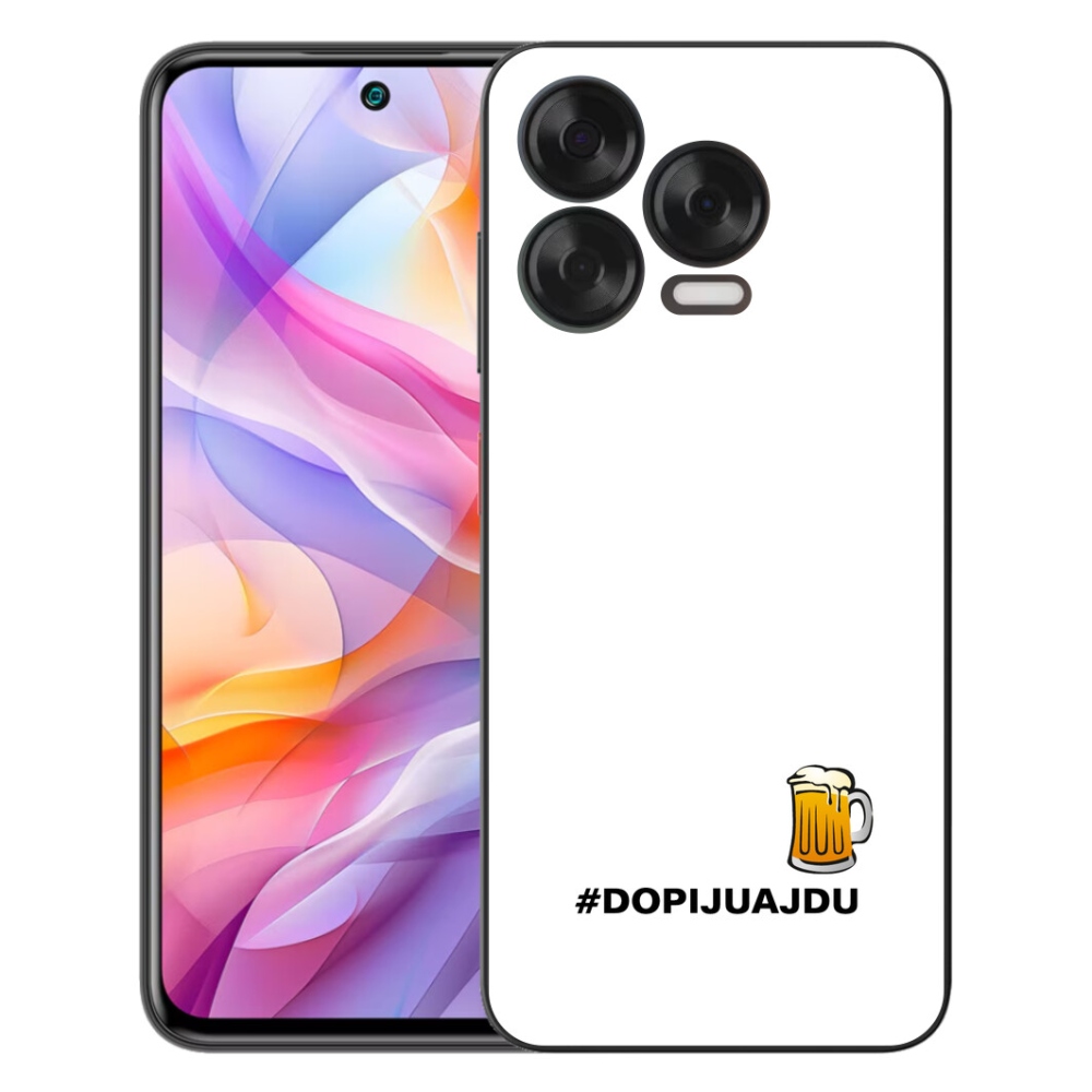 Gélový kryt mmCase na ZTE Blade V70 Vita - pivný motív 1 biele pozadie