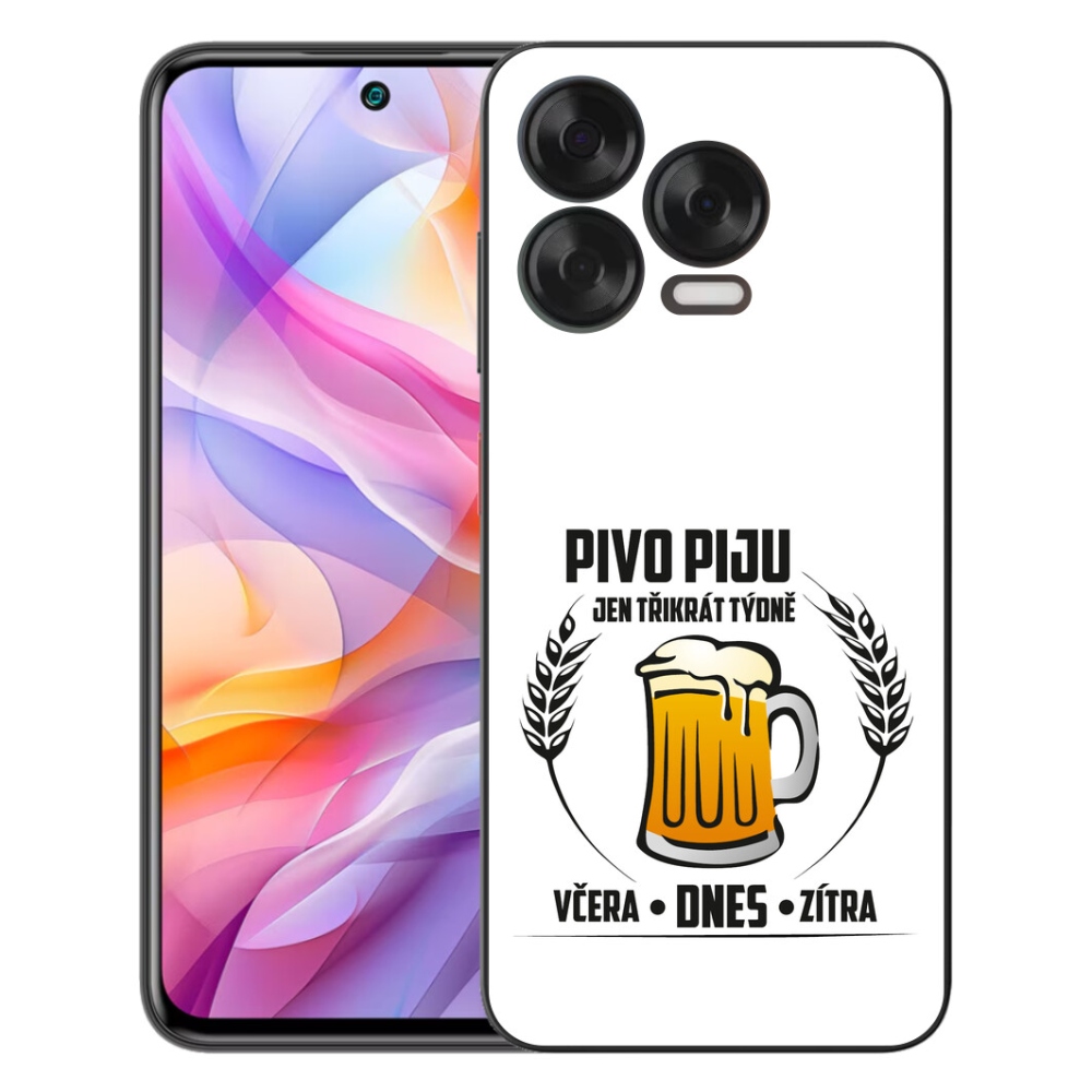 Gélový kryt mmCase na ZTE Blade V70 Vita - pivný motív biele pozadie
