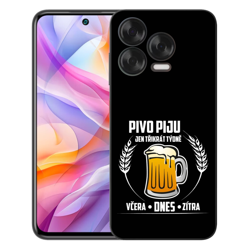 Gélový kryt mmCase na ZTE Blade V70 Vita - pivný motív čierne pozadie