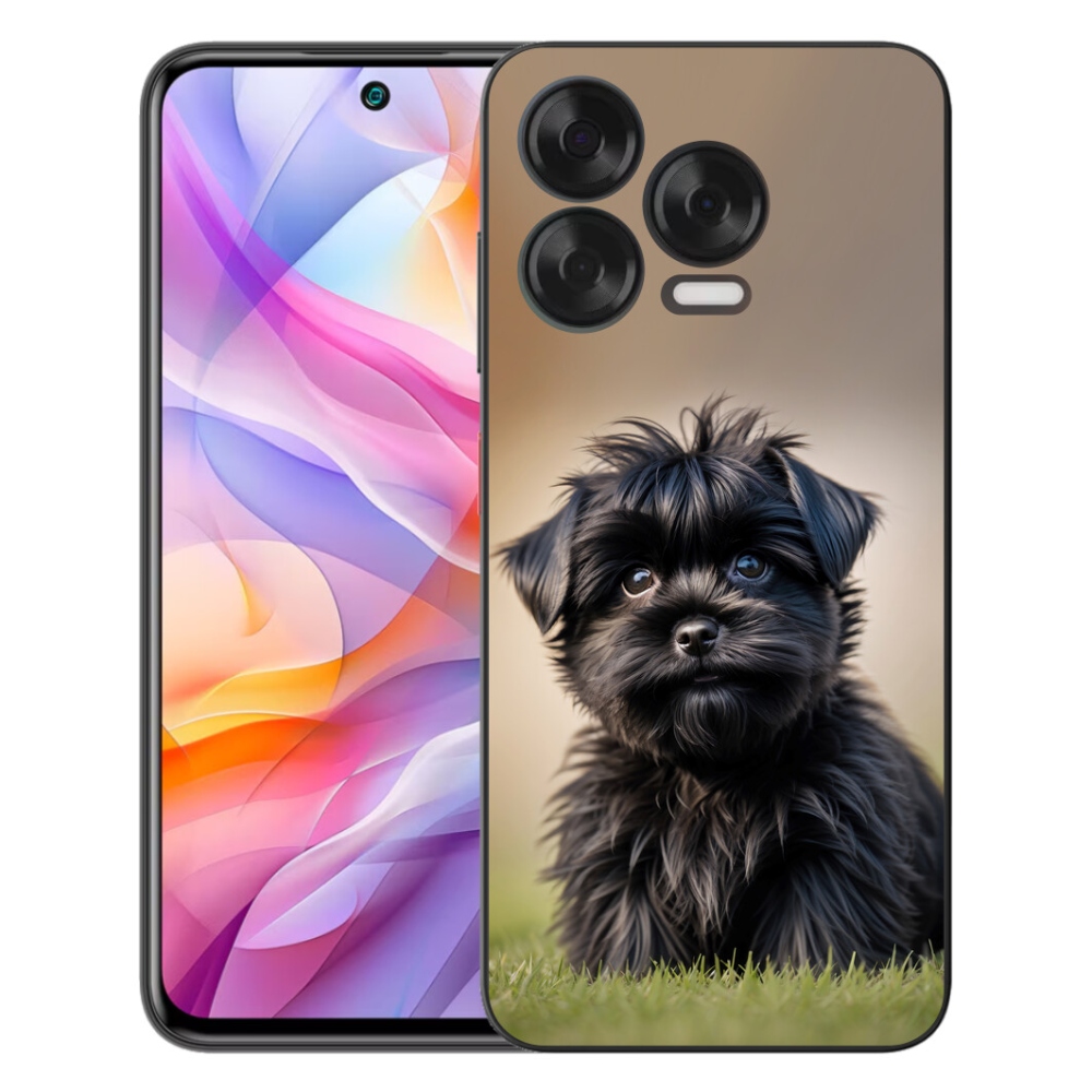 Gélový kryt mmCase na ZTE Blade V70 Vita - roztomilý čierny psík