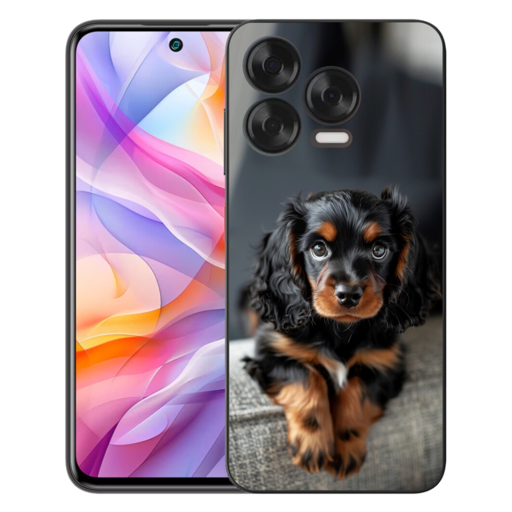Gélový kryt mmCase na ZTE Blade V70 Vita - roztomilý dlhosrstý jazvečík