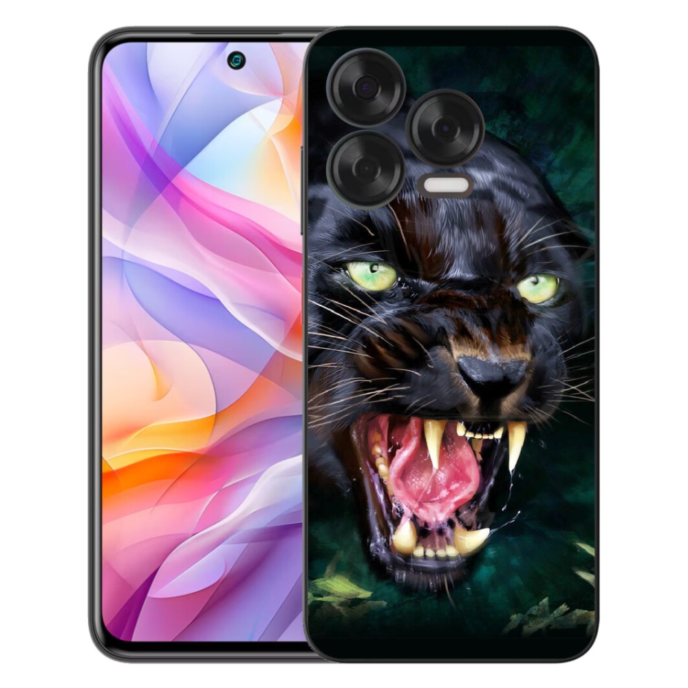 Gélový kryt mmCase na ZTE Blade V70 Vita - rozzúrený čierny panter