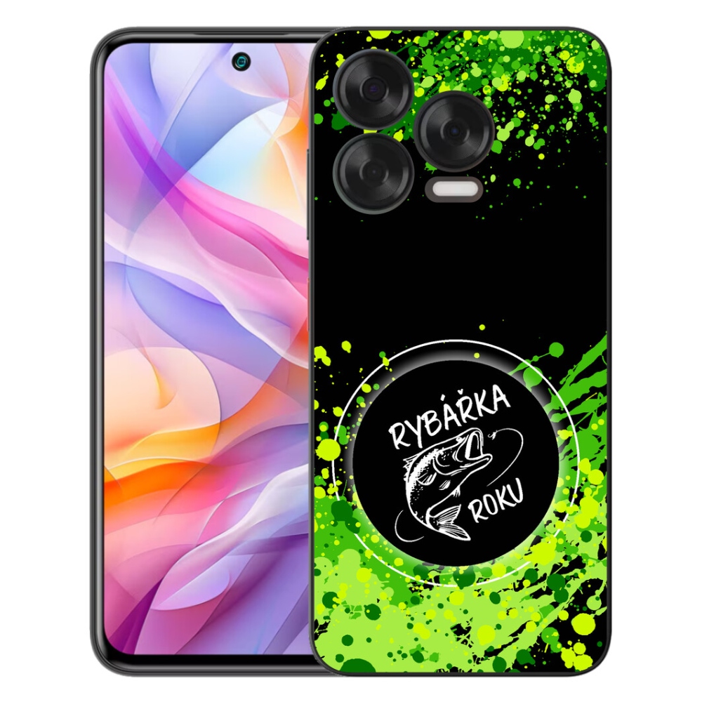 Gélový kryt mmCase na ZTE Blade V70 Vita - rybárka roku čierne pozadie