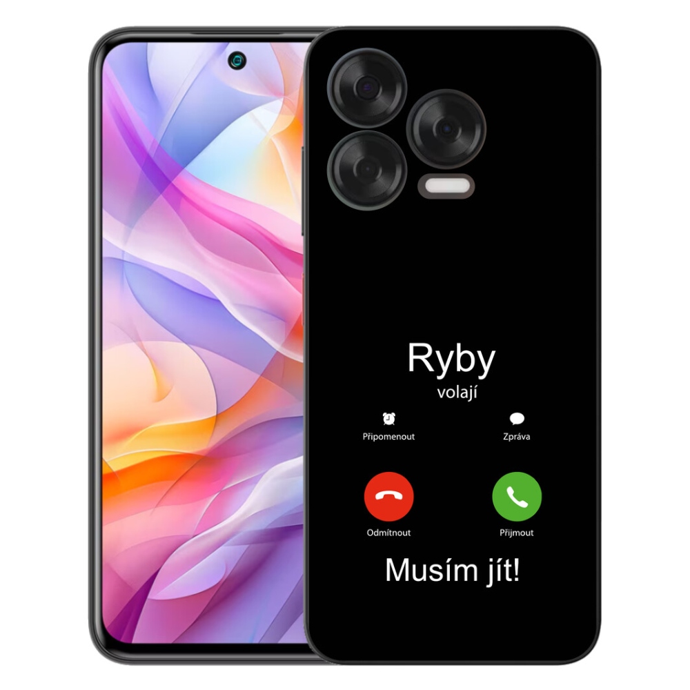 Gélový kryt mmCase na ZTE Blade V70 Vita - ryby volajú čierne pozadie