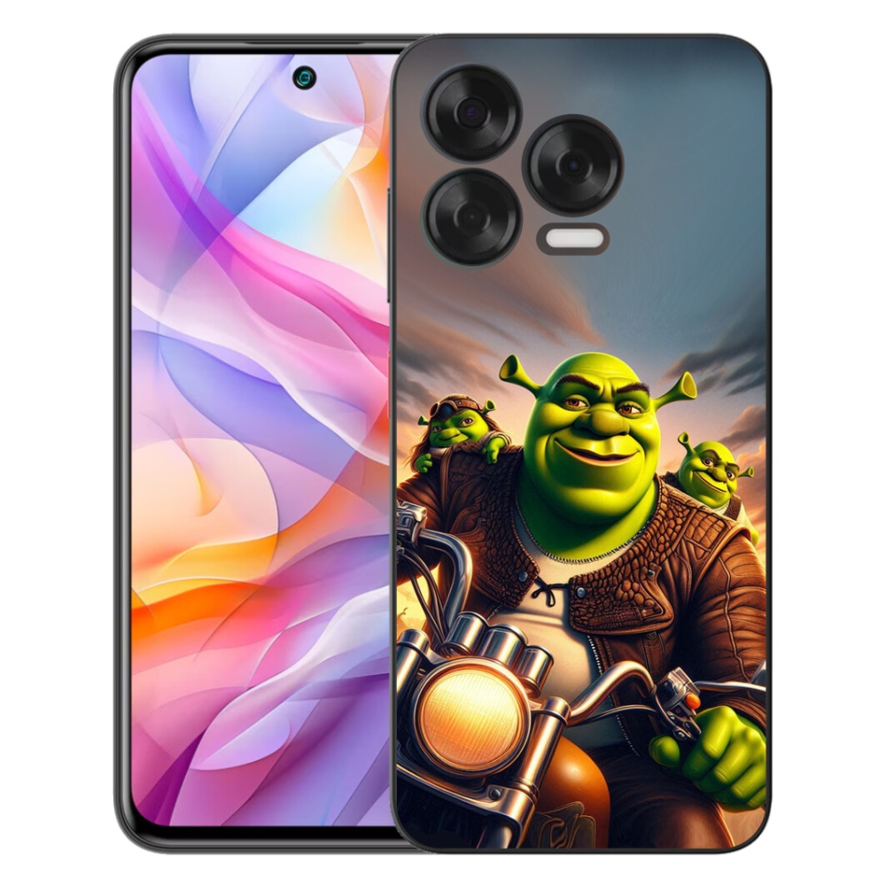 Gélový kryt mmCase na ZTE Blade V70 Vita - zhrek na motorke