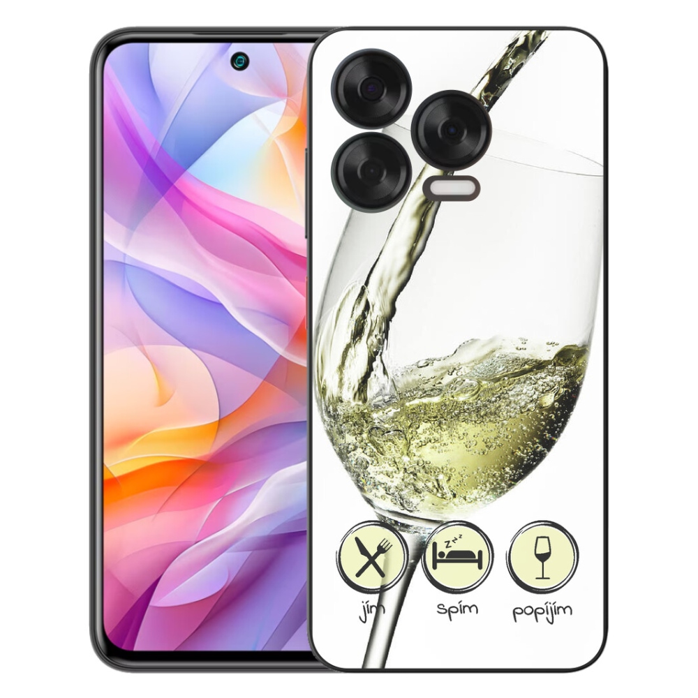 Gélový kryt mmCase na ZTE Blade V70 Vita - pohár vína bielej