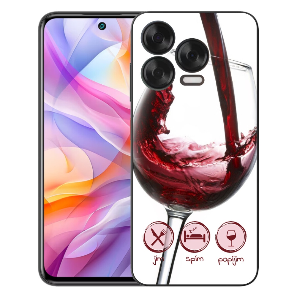 Gélový kryt mmCase na ZTE Blade V70 Vita - pohár vína červené